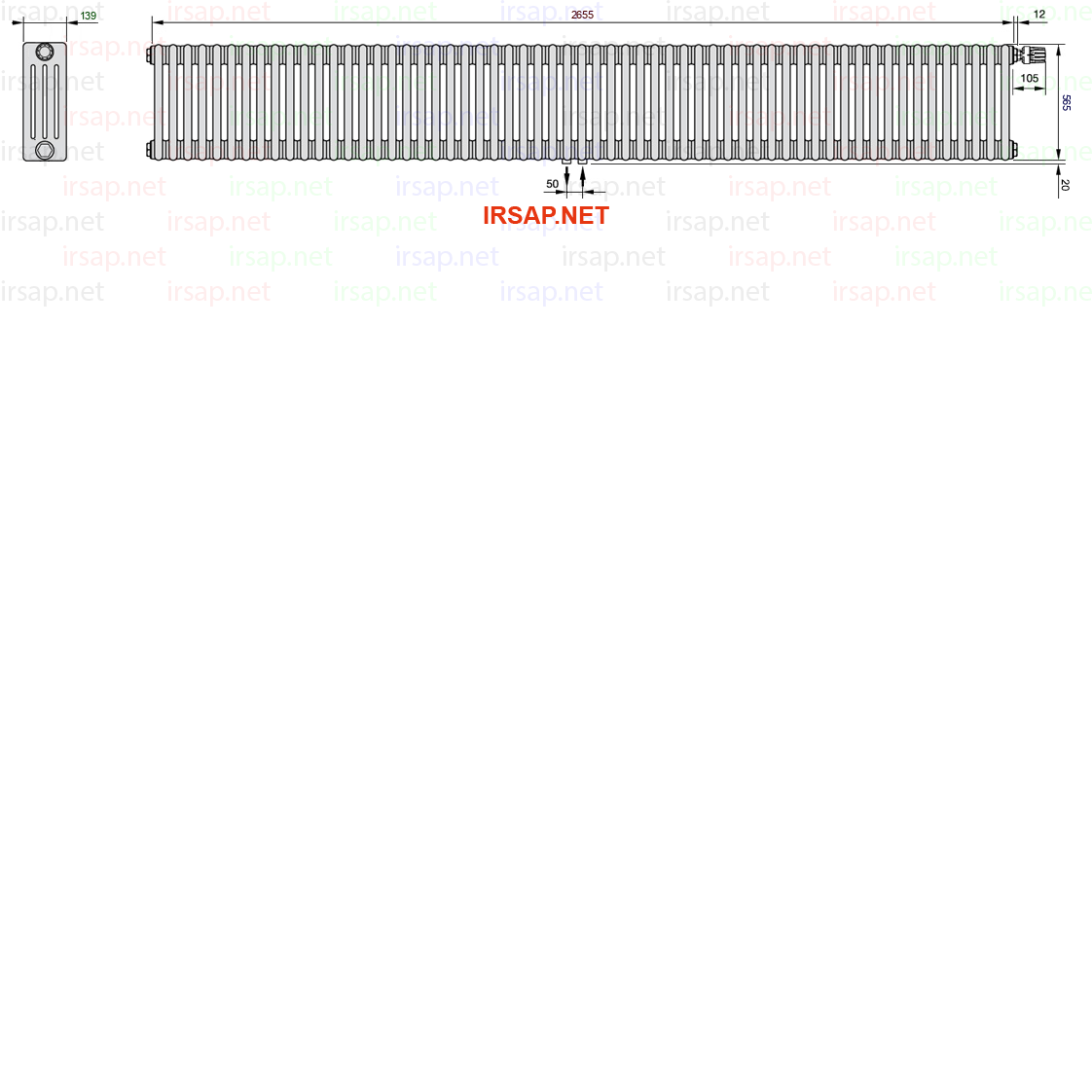 Радиатор IRSAP Tesi 40565/59 T52 CL 01